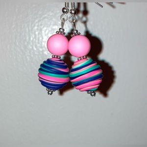 🩷💙Pink & Blue Handmade Earrings